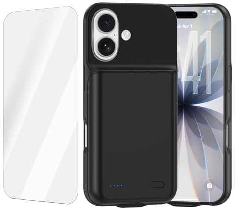 Giabuao Custodia Con Batteria Per iPhone 17 (6,3 Pollici), Caricabatterie Portatile Da 8500 mAh, Custodia Ultra Sottile Con Batteria Estesa E Custodia Protettiva Con Funzione Di Ricarica Per iPhone 17