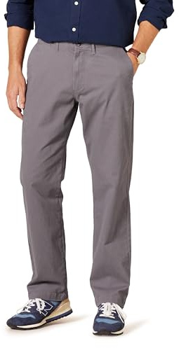 Amazon Essentials herr Classic-Fit casual stretch chino-byxa, mörkgrå, 42 B x 29 L