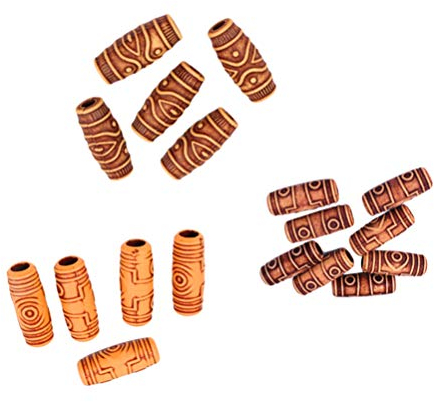 ULTNICE Holz Spacer Perlen für DIY Schmuck machen Handwerk Halskette Haar Dreadlocks 60pcs