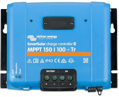 Victron Energy SmartSolar MPPT Tr 150V 100 amp 12/24/36/48-Volt Solar Charge Controller (Bluetooth)