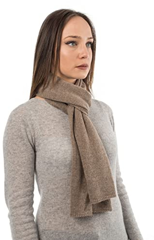 DALLE PIANE CASHMERE - Scarf made of 100% cashmere - made in Italy - for men/women, Mink, One size