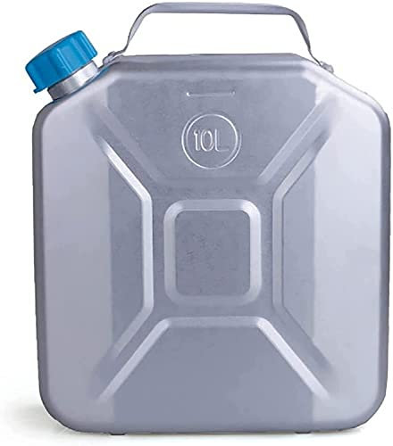 Jerrican Essence en métal Bidon Essence carburants 10L/20L litres jerrican argent aluminium réservoir de carburant peut voiture moto de rechange essence réservoir d'huile sauvegarde jerrican carburant