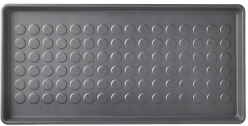 Home Stuff 3 Pack Tray Heavy Duty, Multi-Purpose BootMat for Rain Boots, Shoe Mat, Drip Catcher, Indoor & Outdoor, Wellies and Muddy Footwear, Plastic Tray, Grey 71x35 CM