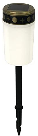 Moxeupon Luz LED para Tumbas, Lámpara Solar para Cementerio,Luz LED sin Llama para Tumba - Luces solares al Aire Libre Impermeables de la estaca del jardín para el jardín, Patio, césped del Paisaje