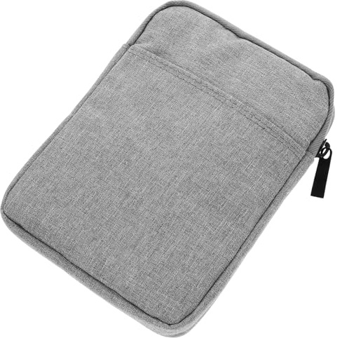 LRXIYODE Splashproof E-reader Carrying Case with Protective Polyester Sleeve Lightweight Ebook Reader Bag for Safe Storage and Easy Access Light Grey