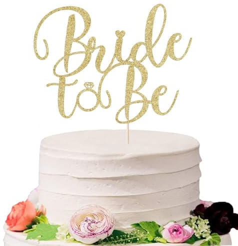 Bride To Be Cake Toppers, Decorazioni Torta Bride To Be, Sposa Cupcake Topper, Bridal Cupcake Decorazioni, JGA Decorazione Torta, per Matrimoni, Fidanzamento, Addio al Nubilato, Oro(B)
