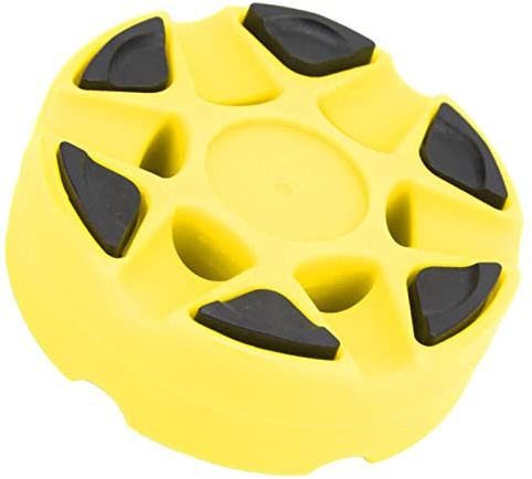Cocoarm Hockeypuck, Tät Textur, Glansig, Platt Plastpuck för Inlinehockey för Daglig Skridskoträning, med Lätt Glid för Kanada och USA (Gul)