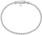 Amberta Bracciale da Donna in Argento Sterling 925 Lunghezza 18 cm: Maglia Sfere 2 mm