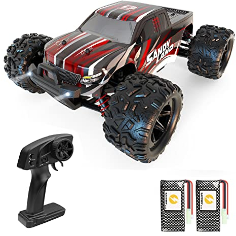 DEERC 9300 Ferngesteuertes Auto für Kinder,1/18 RC Car 4WD mit 40 km/h Hochgeschwindigkeits,2 Akku Lange Laufzeit,2,4 GHz Fernbedienung Geländewagen Outdoor Indoor Fahrzeug für Jungen Erwachsene
