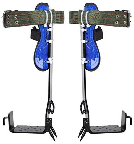 Welltobuy Baumkletter Werkzeug Steigeisen Baumsteigeisen Aus Edelstahl Baumkletter Spike Set Mit Sicherheitsgurt Klettern Bäume Artefakt Zum Fällen Von Bäumen Wandern Beobachtung Obst Pflücken,100KG