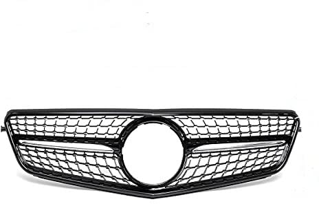 TOOWGM W204 - Rejilla de parachoques delantero para Mercedes para Benz Clase C W204 C180 C200 C300 2008-2014 Racing Grill (Negro)