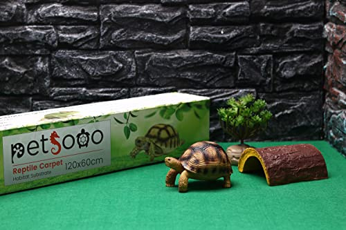 PETSOOO Sustrato de ropa de cama para reptiles, alfombra de fibra para terrario, alfombra de escalada para lagarto, camaleón, tortuga, serpiente, dragón barbudo, 120 x 60 cm