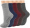 ILovDaisy 5 Paar Kuschelsocken Wintersocken Herren Damen, Warme Stoppersocken Thermosocken Flauschige Socken für Männer Dicke Bettsocken Weihnachtssocken Rutschfeste Haussocken 39-45