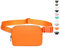Uwiyo Bauchtasche Damen, Gürteltasche Herren Frauen Nylon Hüfttaschen Crossbody Bag Umhängetasche kleine Brustbeutel mit verstellbarem Riemen für Sport Laufen Reise Fahren (Orange)