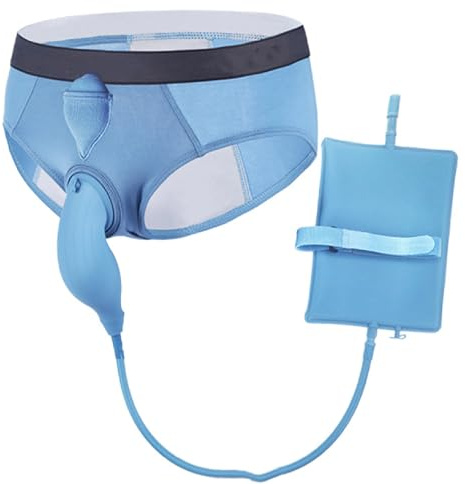 Dispositivo de micción para hombres Bolsa de orinal portátil para hombre para orinar de pie, ropa interior de silicona reutilizable Pañales para adultos, para demencia e incontinencia (1000 ml)