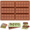 Molde de silicona para chocolate, molde para 6 platos, sin BPA, antiadherente, molde de chocolate para chocolate y caramelos