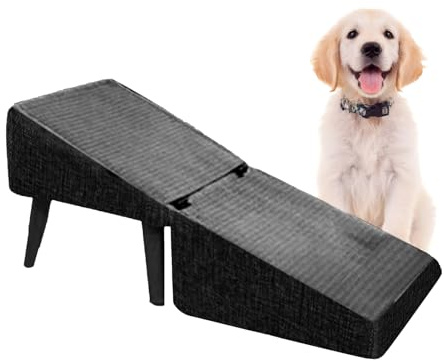 Rampa para perros para cama, 2 en 1, plegable, dividida, otomana, portátil, antideslizante, multifuncional, ligera, escaleras para mascotas, escalones para interiores y exteriores, cama, sofá, coche