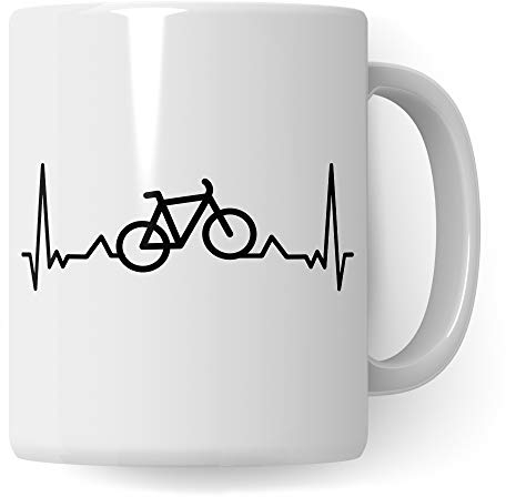 Pagma Druck Fahrrad Geschenk, Fahrrad Tasse Fahrradmotiv, Geschenkidee Fahrradfahrer Fahrräder Rennrad Becher, Kaffeetasse Radfahrer Mountainbike Mountainbiker Radfahren Kaffeebecher
