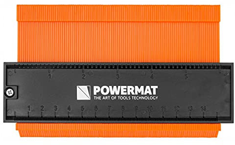 POWERMAT Gabarit de forme jauge de contour 14 cm, Mesure / Gabarit, Outil de traçage, Règle, Plastique, Industriel, 14.6 cm