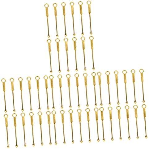48 pcs Micro Home Power Hanging Teaspoons Scoop Mini Cleaner Screw Exquisite Vintage Keychain Tiny Metal Salt Steel Scoops Teaspoon Practical Delicate Gold Scooper Tableware Spoons (Color : Goldenx4p