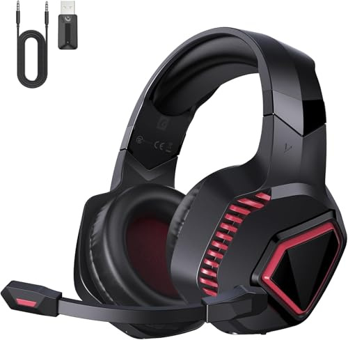 KAPEYDESI 2.4Ghz USB Gaming Headphones for PS5,PS4, PC, Switch