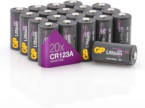 GP Extra CR123A 3V Lithium Batterien | 20 Stück Batterie CR123 3 Volt für Smart Home, Alarmanlagen, Foto-Zubehör und vieles mehr