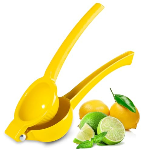 TEZZ Lemon Squeezer, Large Metal Manual Lime Citrus Juicer Hand Press