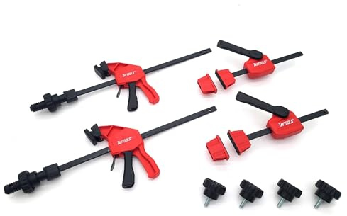 Taytools 12-Piece MFT Table Clamp Kit - 10' Vertical & Horizontal Clamps, Bench Dogs & Locking Knobs - Fits Tables with 20mm Dog Holes