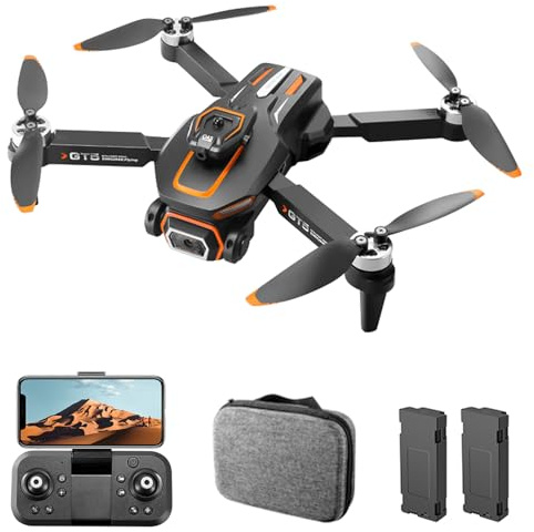 Lmrysalque Mini Quadricottero per Bambini con Telecamera HD 720P Telecomando Giocattoli Regali per Ragazzi Ragazze con Mantenimento 'altitudine Motore Brushless Evitamento (-2)