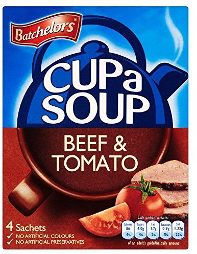 Batchelors Cup A Soup Beef & Tomato - 88g - Pack of 4 (88g x 4) by Batchelors