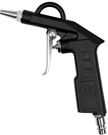 Vorel tryckluft luftsprutpistol | kort utförande | munstycke: 2 mm | max. 6 bar | Aluminium | Tryckluftspistol rengöringspistol