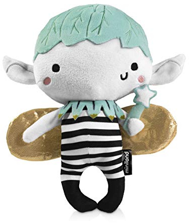 Miniland Dreambuddy Pixie - bambolotto di peluche con cinturino in velcro per essere appeso e magica taschina da riempire di sogni e desideri