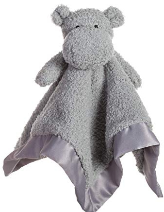 Apricot Lamb Animali di peluche Coperta di sicurezza ippopotamo Coperta del personaggio della scuola materna per neonati Coperta di lusso per coccole Baby Lovey (ippopotamo, 33 cm)