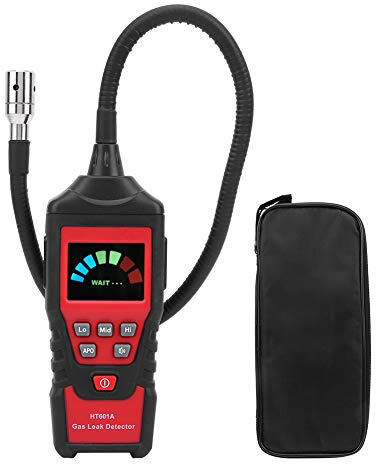 ASHATA Detector de Gas Combustible HT601A Analizador de Prueba de Fugas de Gas Detector de Gas inflamable y Combustible portátil LED HT601A para Cocina doméstica, baño, Transporte de autobús
