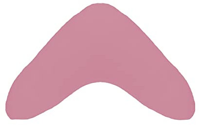 Dukal | Bezug für Bumerangkissen/Lesekissen | aus hochwertigem DOPPEL-Jersey | 100% Baumwolle | Farbe: Altrosa