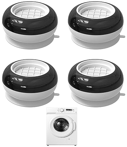 Voarge 4 Stück Vibrationsdämpfer für Waschmaschine, Waschmaschinenfüße, rutschfeste Matte für Waschmaschine Füße Waschmaschine Anti-Vibration