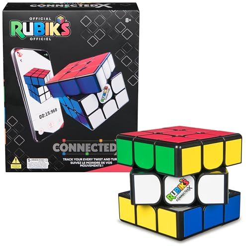 Rubik's ConnectedX - elektronischer 3x3 Cube für Einsteiger und Profis, Bluetooth-Verbinung zur App, die beim Lösen hilft, Spiele und Challenges enthält, ab 8 Jahren