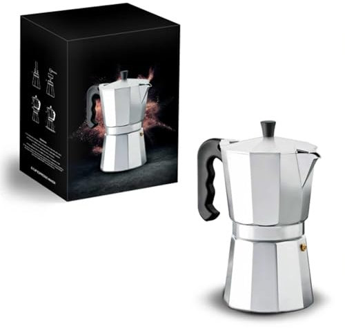 Straame Stovetop Espresso Maker Coffee Pot | Classic Moka Coffee Maker for Rich, Authentic Espresso |Easy to Use | Ideal for Home or Office Brewing (12 Cup)