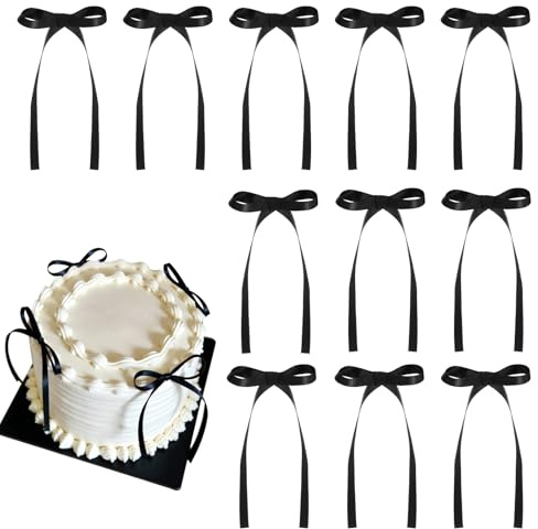 30 Topper Per Torta A Fiocco Nero, Decorazioni Per Cupcake, Compleanno