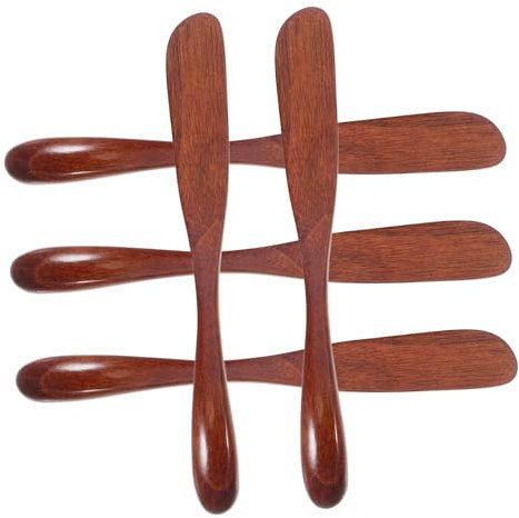 Alipis 5pezzi Spalma Marmellata Spatole per Burro in Legno Coltello da Burro in Legno Spalmatrici per Alimenti Sandwich Formaggio Stoviglie Coltello in Spalmatrici per Sandwich Accessori