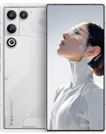 REDMAGIC 11 Air 144Hz Smartphone Gaming, 5G Android Téléphone Portable, 12GB RAM+256GB ROM, Snapdragon 8 Elite, 6.85 OLED Écran, FHD+, 50MP Caméra, 80W Chargeur, Dual-Sim, NFC Blanc
