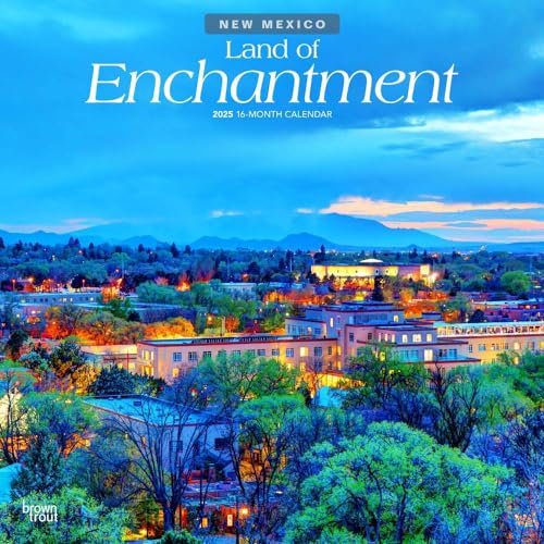 Land of Enchantment | New Mexico Places | 2025 12 x 24 Inch Monthly Square Wall Calendar | Plastic-Free | BrownTrout | USA United States of America Southwest State Nature