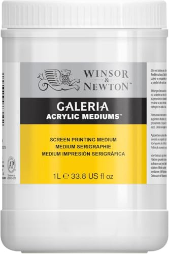 Winsor & Newton 3054928 Galeria Siebdruck-Medium, 1 Liter Topf, verbessert Farbfluss und verlangsamt die Trocknungszeit