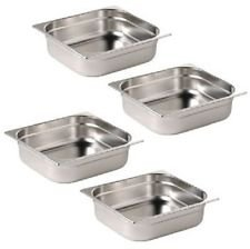 Juego de 4 de tamaño medio alimentos sartenes Gastronorm para Chafing Dish platos Pan