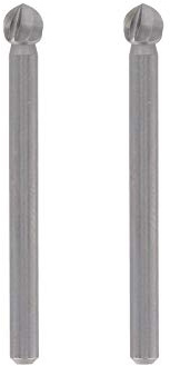 Dremel 114 Hochgeschwindigkeits-Fräser - Zubehörsatz für Multifunktionswerkzeug mit 2 Fräsern Ø 7,8mm zum Schnitzen, Gravieren, Formen,Fugen von Kunststoff, Plexiglas, Leder, Holz, Plexiglas u.v.m.