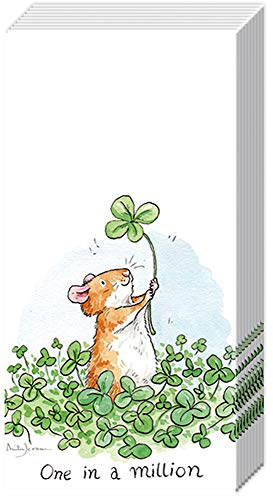 2 Packungen von Papiertaschentücher, Taschentücher – One In A Million 4 Leaf Clover GOOD LUCK
