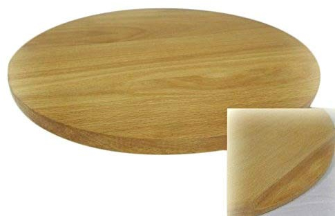 Round Pizza Board Circular Wooden Plate Chopping Board Cutting Serving Pizza Solid Wood with notches - 35 cm - 14 inches