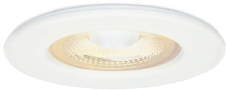HOFTRONIC - 1x Nola LED Spot encastrable 68 mm Blanc - IP65 étanche pour salle de bain, salon et extérieur - 5W 480lm - 2700K extra blanc chaud - spot plafond - spot plafonnier- spot terrasse