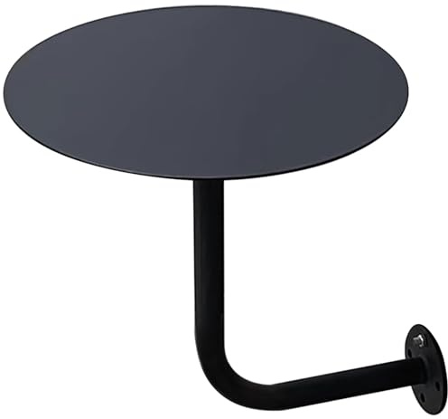 Classic Bistro Pub Möbler - Väggmonterat Barbord Soffbord Modernt Cocktail Bistro Bord Matbord för inomhus utomhus - Svart Runt (Size : 40x40x45cm)