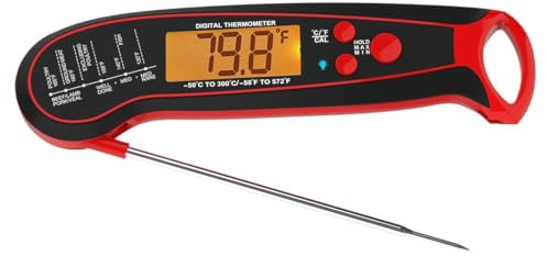 Läs omedelbart kötttermometer | vattentät livsmedelstermometer omedelbart läsa kötttermometer | bakgrundsbelysning kökstermometer kalibrering godis termometer för ugn